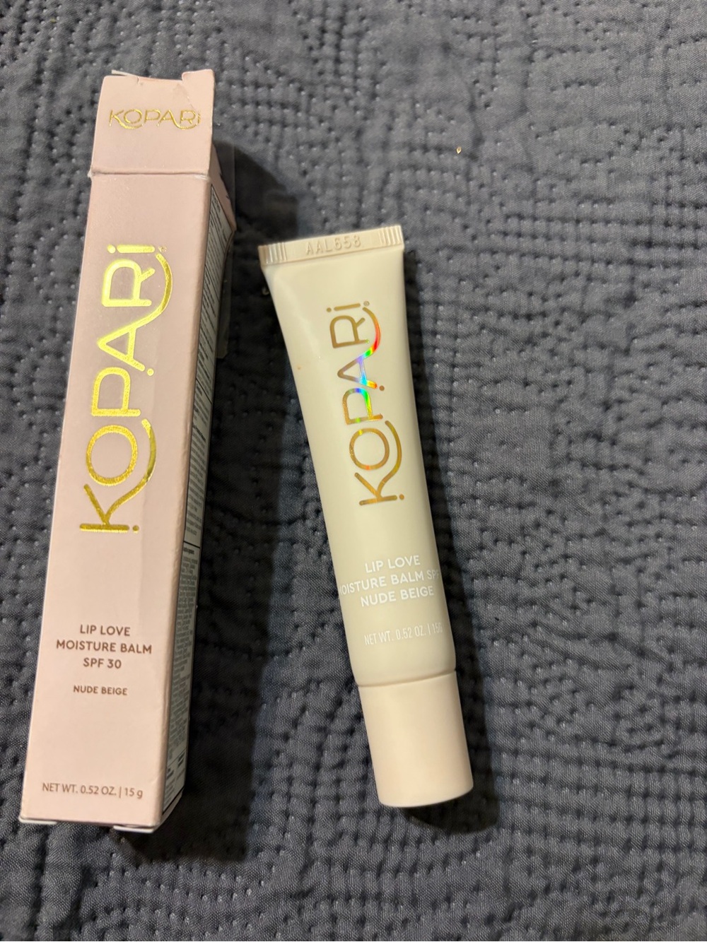 Kopari Lip Love Moisture Balm Tube in Nude Beige